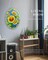Summer Oval Sunflower Sun Catcher, Stained Glass Window Hangings, Suncatchers Decorative Pendant, Handmade Decor, Gifts for Family, Friends and Flower Lovers 6.5"X8.5"